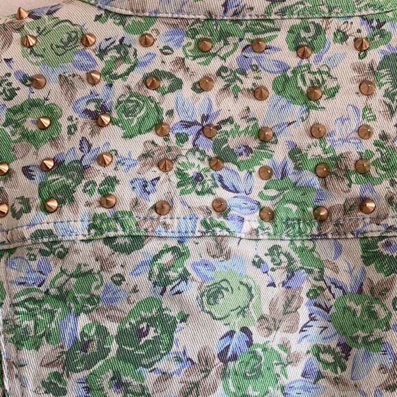 Buffalo David Bitton NWT Floral Studded Crop Denim Cowboy Rodeo Western Boho S - Picture 3 of 9